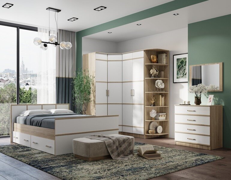 Кровать Сакура 1.4, сонома 