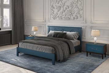 Кровать из массива Грация 2, сапфировый