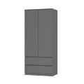 Шкаф 2-х створчатый Симпл, Графит 