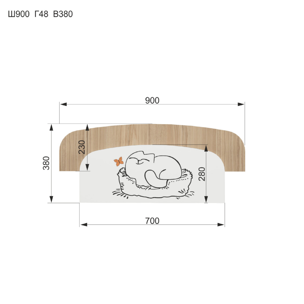 Бортик защитный Кот 