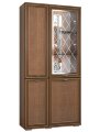 Шкаф с полками и витриной Ливорно ЛШ-6, орех донской 
