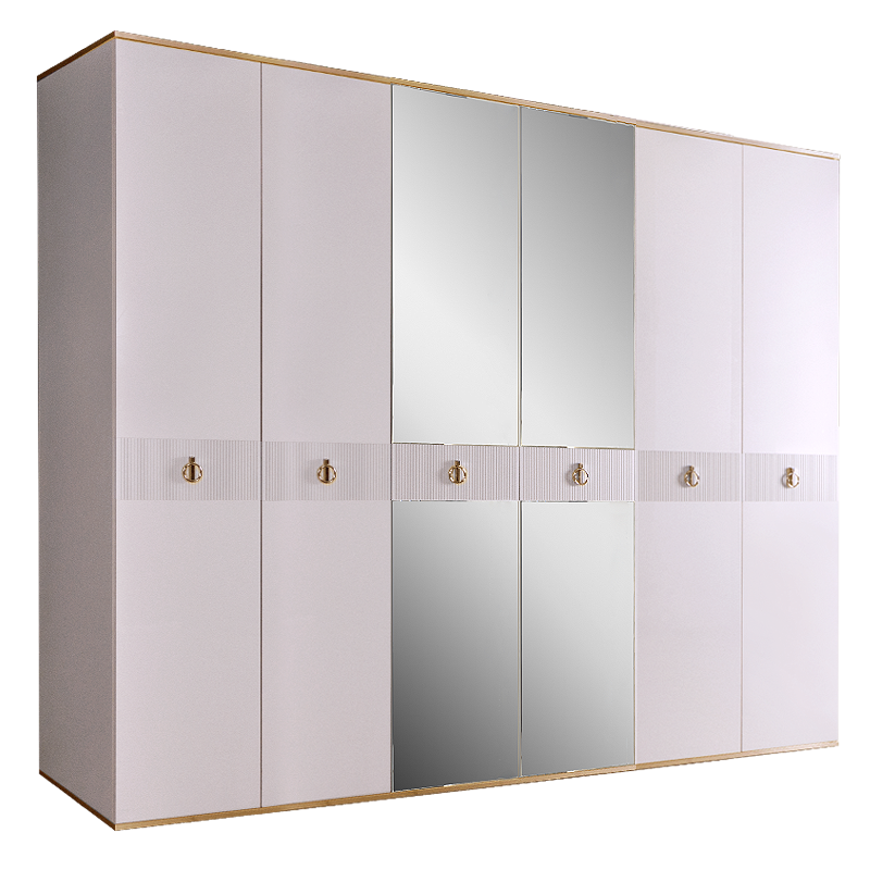 Шкаф 6 дверей РМШ1/6(s) (с зеркалами) Rimini Solo 