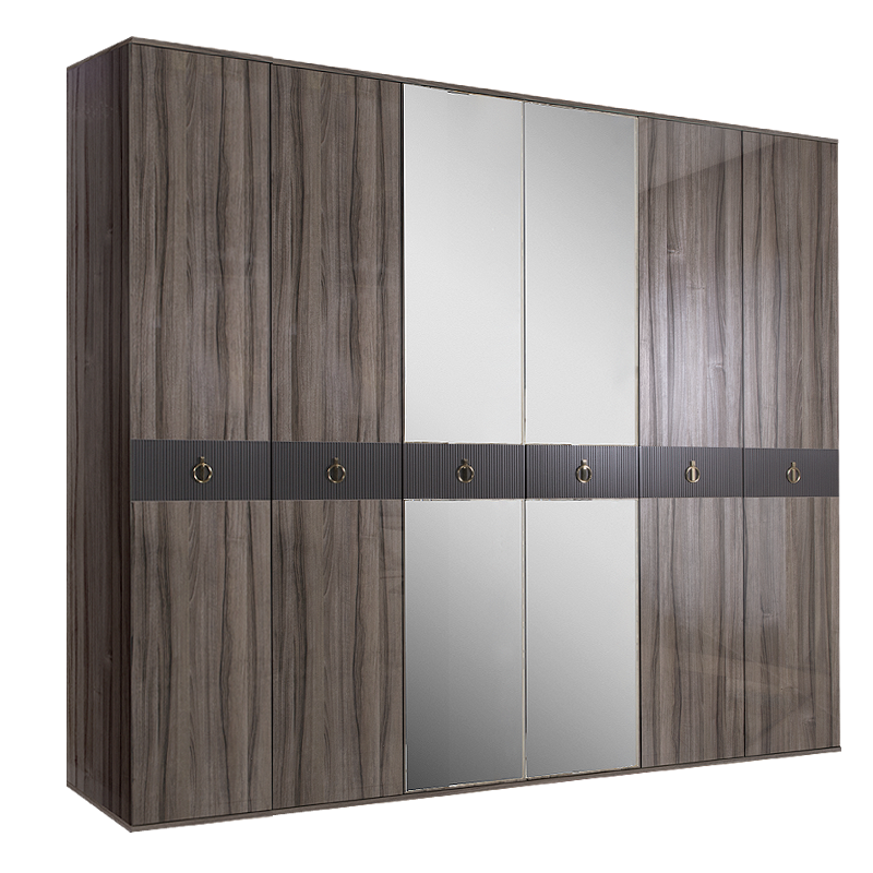 Шкаф 6 дверей РМШ1/6(s) (с зеркалами) Rimini Solo 
