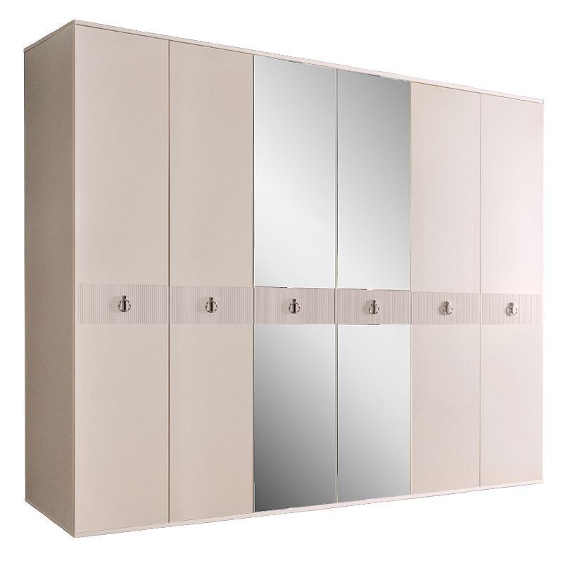 Шкаф 6 дверей РМШ1/6(s) (с зеркалами) Rimini Solo 