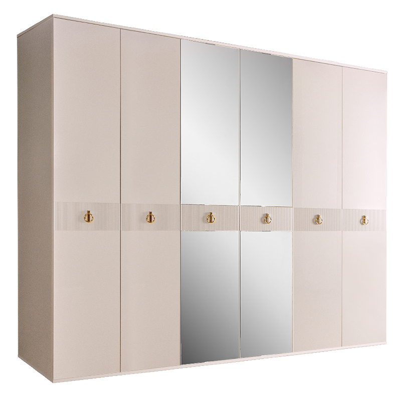 Шкаф 6 дверей РМШ1/6(s) (с зеркалами) Rimini Solo 