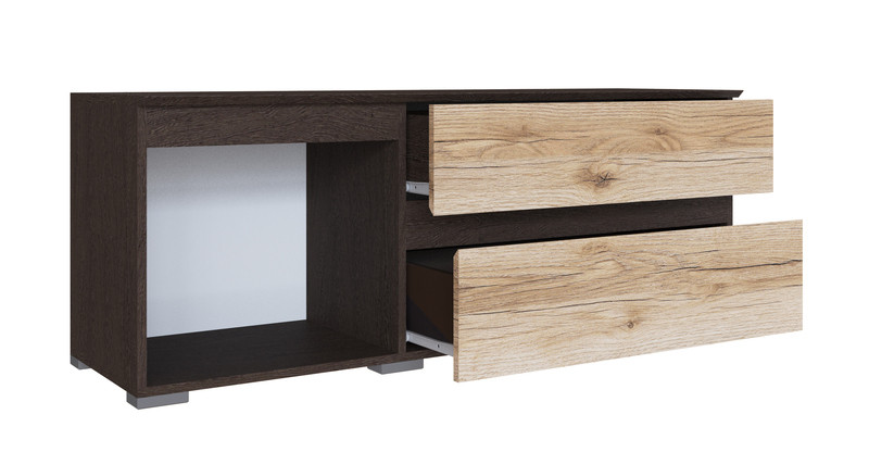 Тумба ТВ малая Плейона, венге/дуб делано 