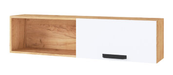 Полка навесная 1200 Квартет-13, Дуб крафт золотой/Белый