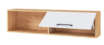 Полка навесная 1200 Квартет-13, Дуб крафт золотой/Белый