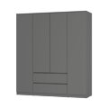 Шкаф 4-х створчатый Симпл, Графит 