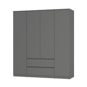 Шкаф 4-х створчатый Симпл, Графит