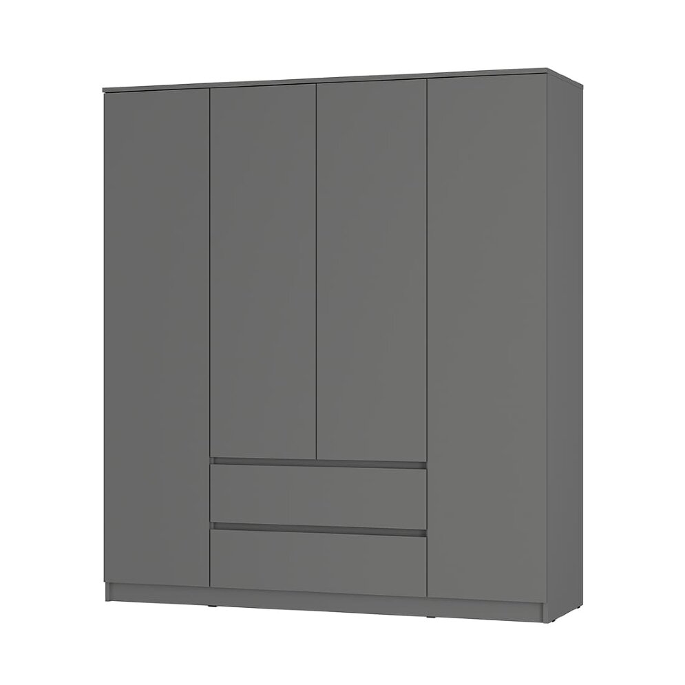 Шкаф 4-х створчатый Симпл, Графит 