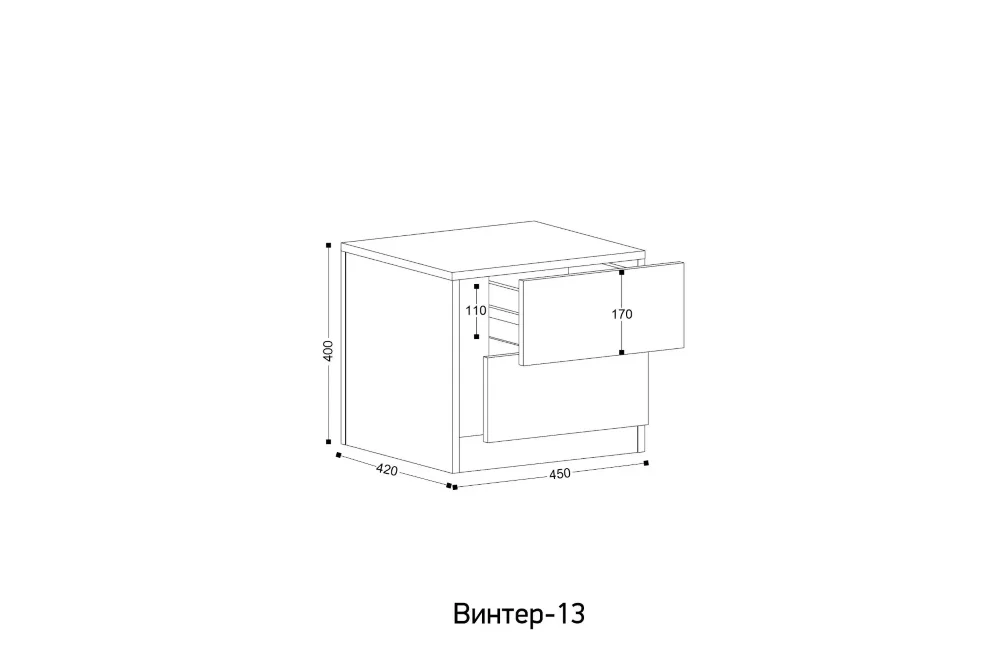 Тумба прикроватная Винтер 