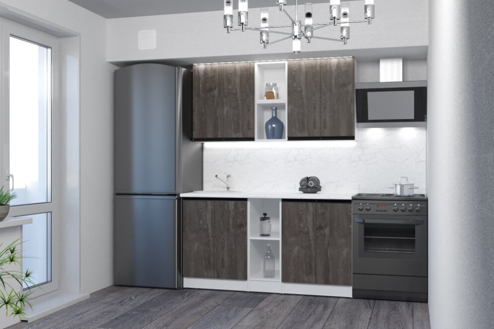 Кухонный гарнитур Ноктюрн нормал, 150 см 