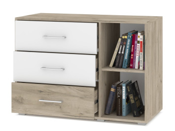 Комод Оливия, Серый дуб/Белый