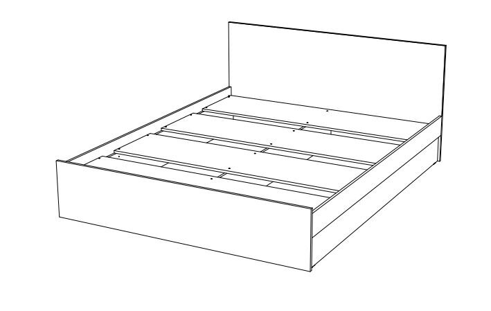 Кровать двуспальная Бася, белый 