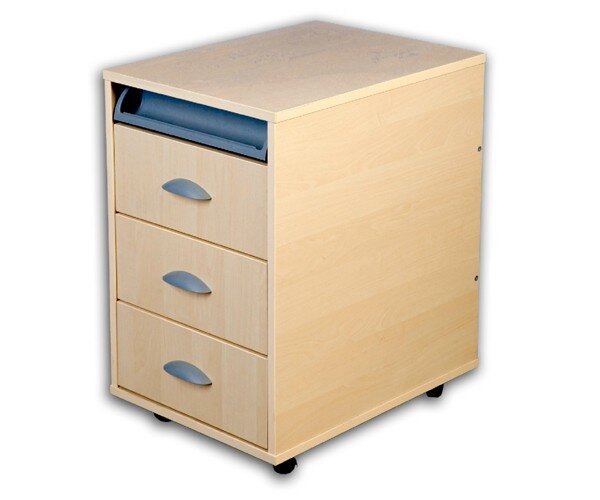 Тумба выкатная 3 ящика без рисунка 