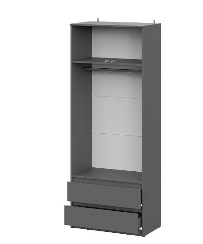 Шкаф двухстворчатый с ящиками Денвер, графит 