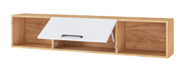 Полка навесная 1450 Квартет-13, Дуб крафт золотой/Белый