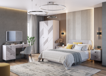 Комод с 2 дверками и 4 ящиками Кашемир