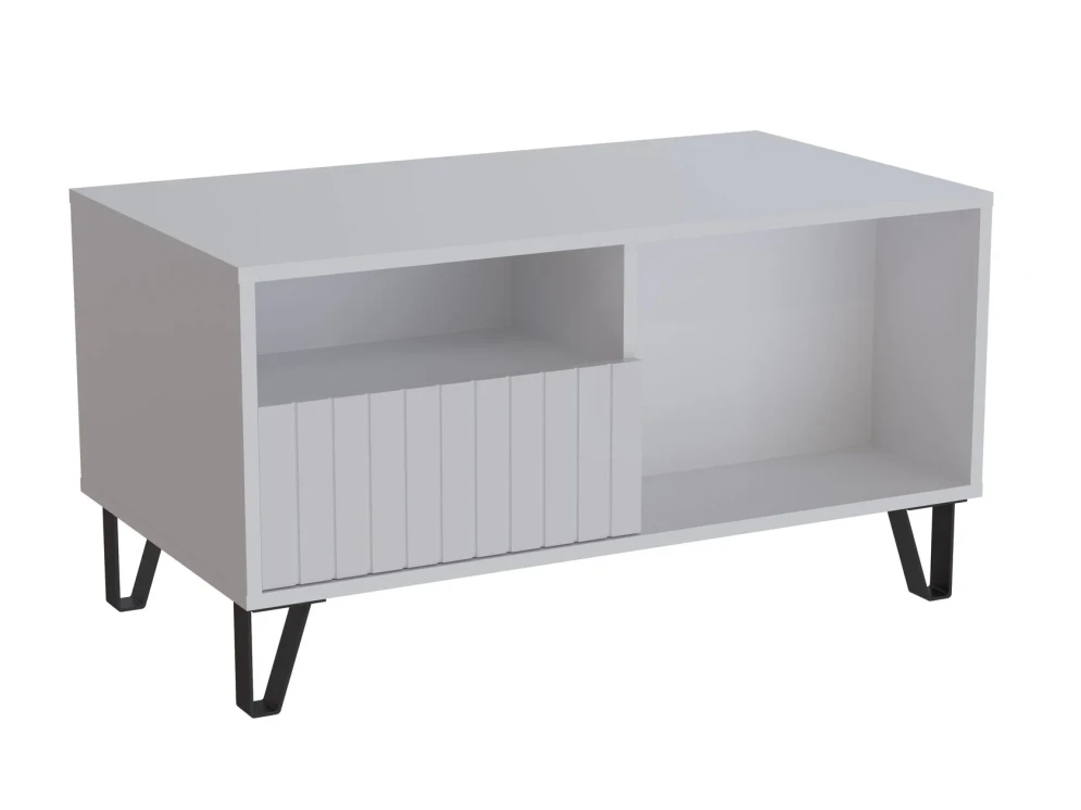 Журнальный стол Ливерпуль, белый/белый глянец 