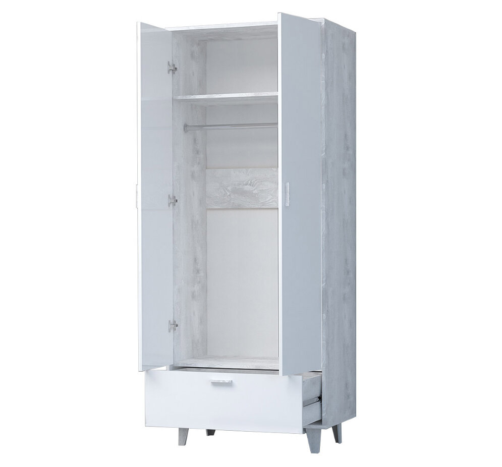 Шкаф с 2 дверями и 1 ящиком на ножках Шк-1 ЭГО  