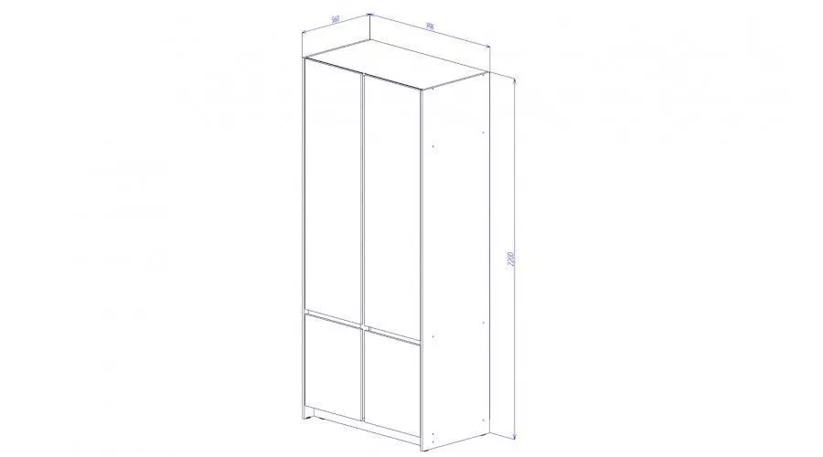 Шкаф ШК-01 Бостон, дуб Вотан 