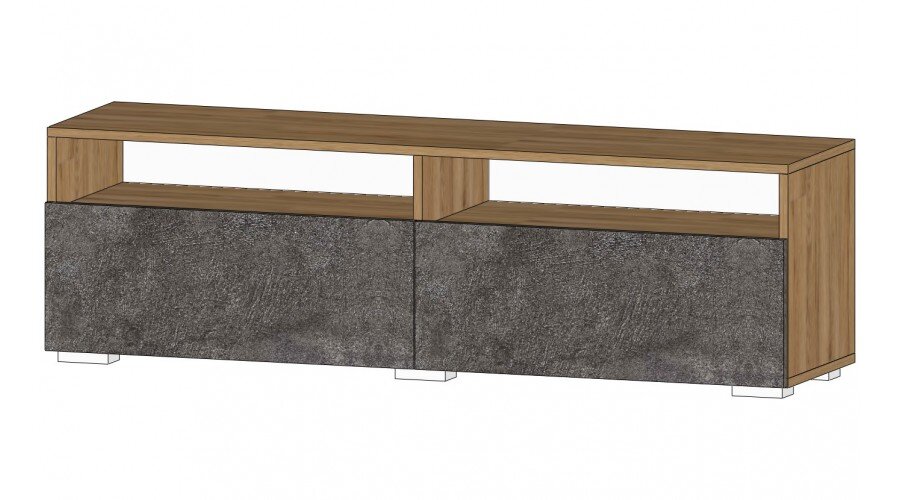 Тумба ТВ-01 Даллас, Цемент темный/дуб вотан 