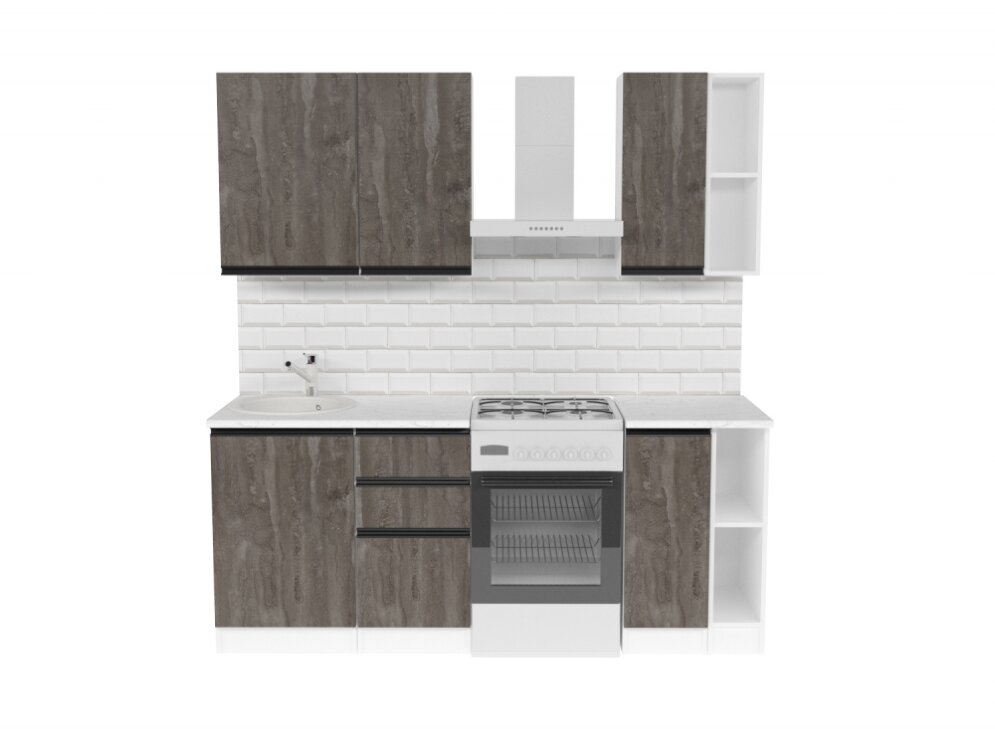 Кухонный гарнитур Ноктюрн медиум, 140 см 