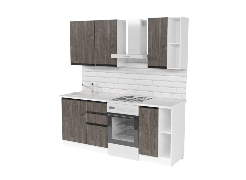 Кухонный гарнитур Ноктюрн медиум, 140 см 