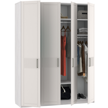 Шкаф 4-х дверный Андрэа, Анкор светлый/Крем