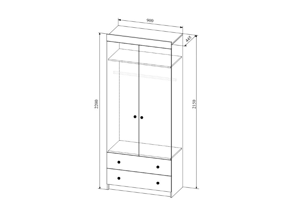 Шкаф с ящиками Ki-Ki 