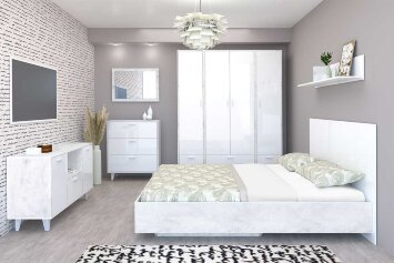 Модульная спальня ЭГО, бетон 3