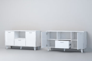 Модульная спальня ЭГО, бетон 3