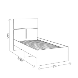 Кровать односпальная М11 Агата