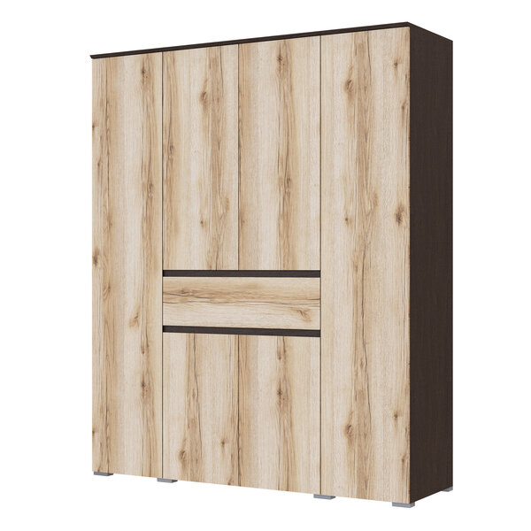 Шкаф 4-х створчатый Плейона, венге/дуб делано 