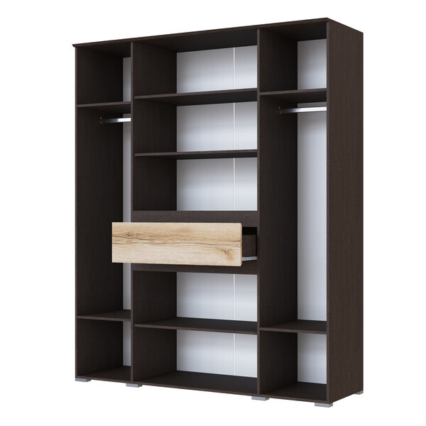 Шкаф 4-х створчатый Плейона, венге/дуб делано 