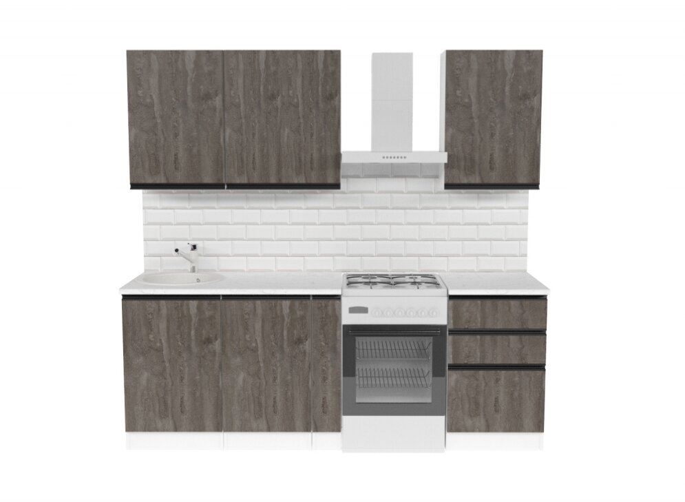 Кухонный гарнитур Ноктюрн стандарт, 160 см 