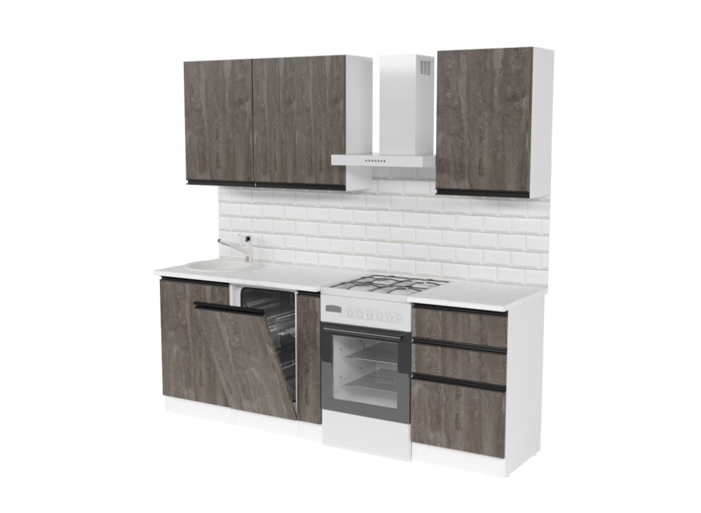 Кухонный гарнитур Ноктюрн стандарт, 160 см 