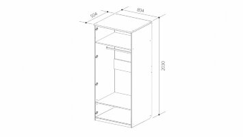 Шкаф 2-х дверный Юниор-7 (Прованс)