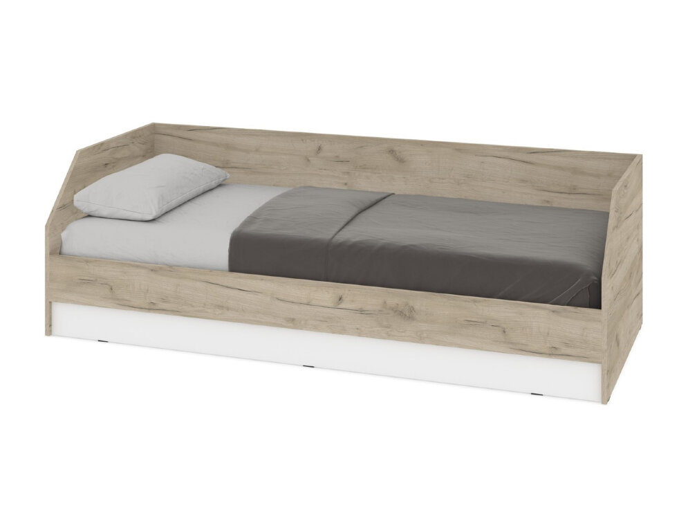 Кровать 800 Оливия, Серый дуб/Белый 