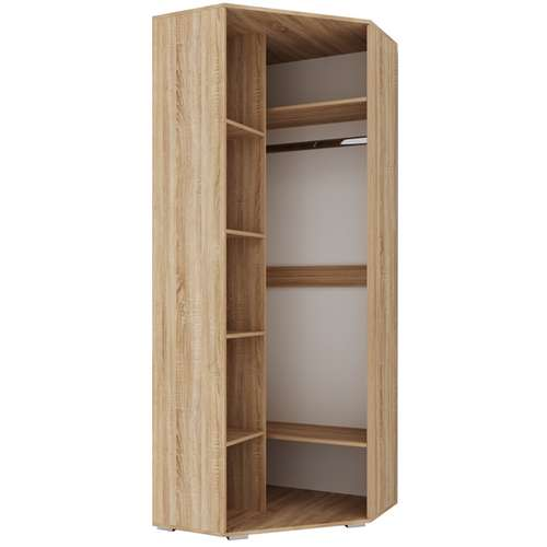 Шкаф угловой Италия, Сонома/белый глянец 