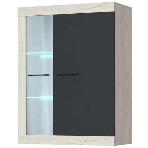 Витрина навесная ВНС-800 Соната, Крафт белый - Антрацит 