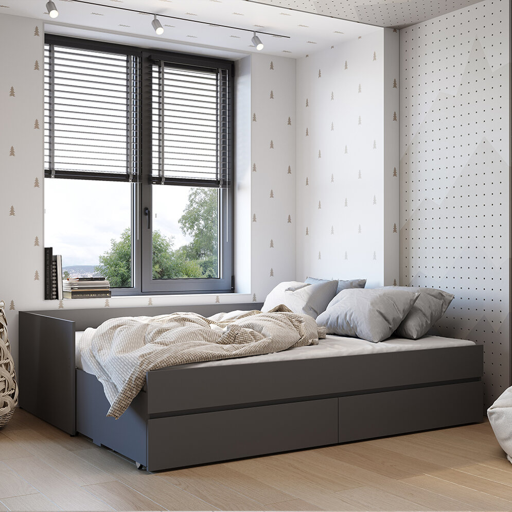 Кровать-трансформер Симпл, Графит 