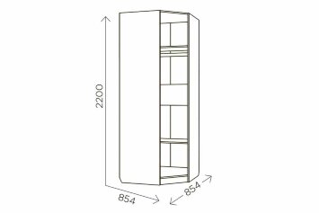 Шкаф угловой Илия М3