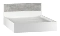 Кровать двуспальная Бьянка, Белый/Бетон светлый 