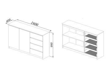 Комод Мори МК 1600.1/2