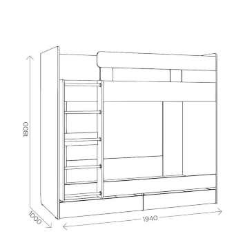 Кровать двухъярусная М13 Агата