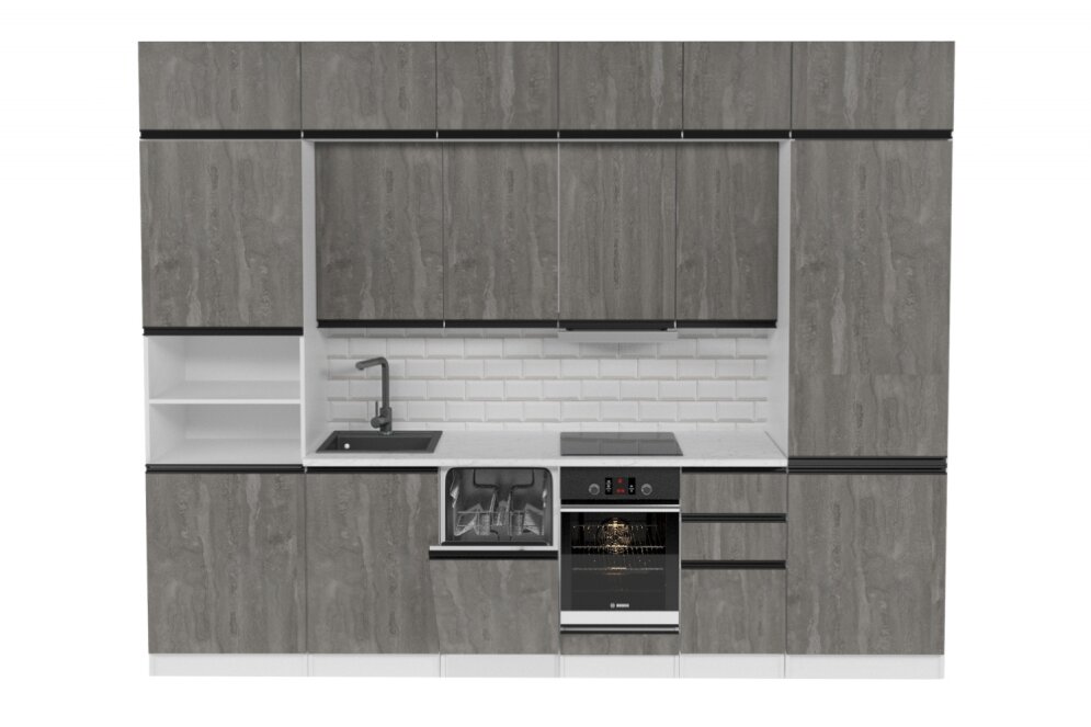 Кухонный гарнитур Ноктюрн люкс, 300 см 