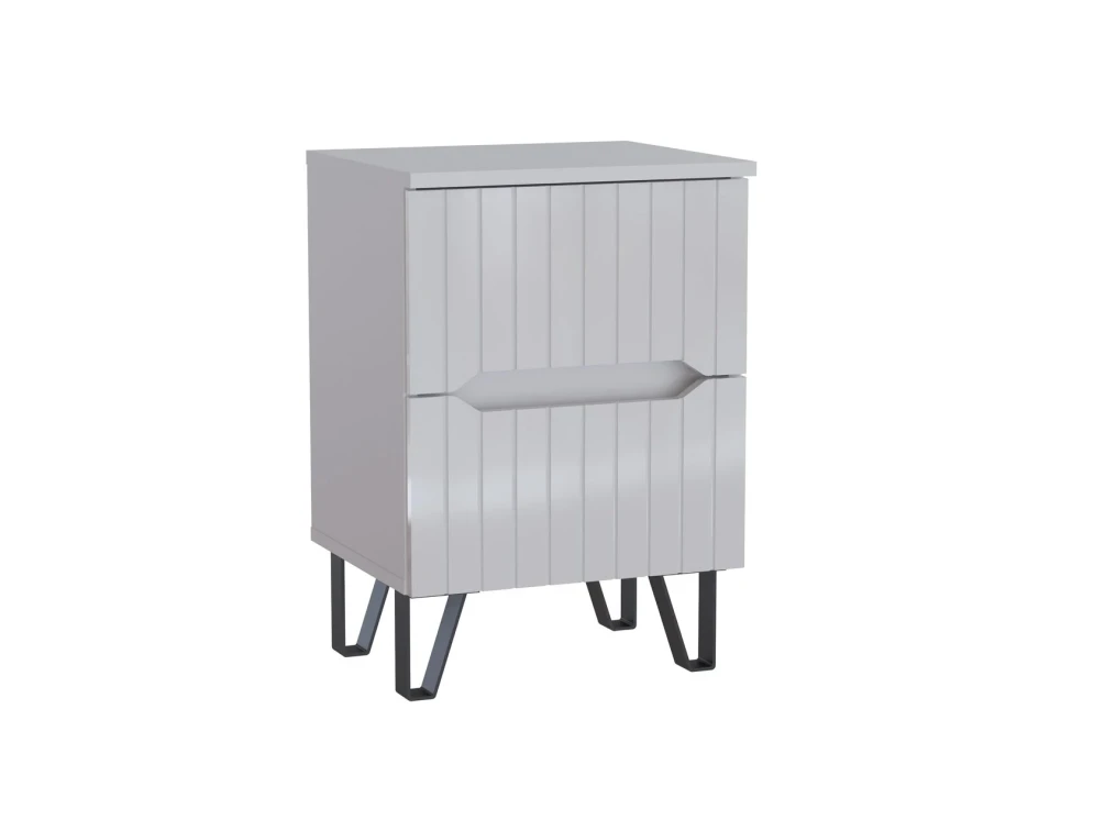 Тумба прикроватная Ливерпуль, белый / белый глянец 